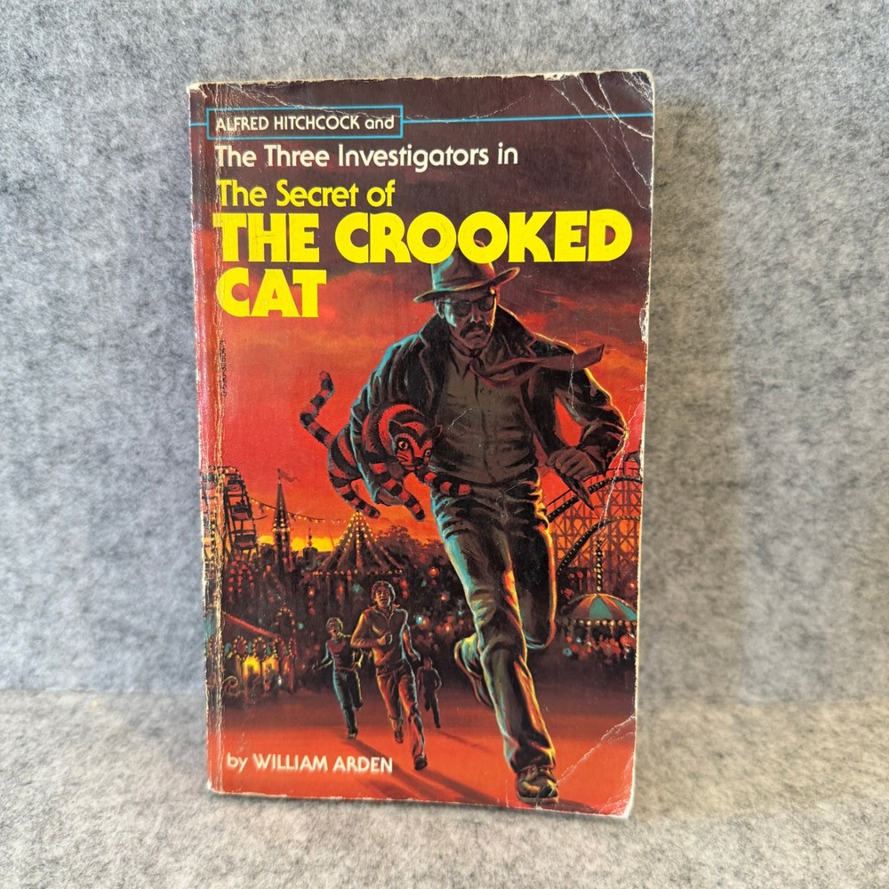Three Investigators in The Secret of the Crooked Cat, Vintage Paperback, Fair